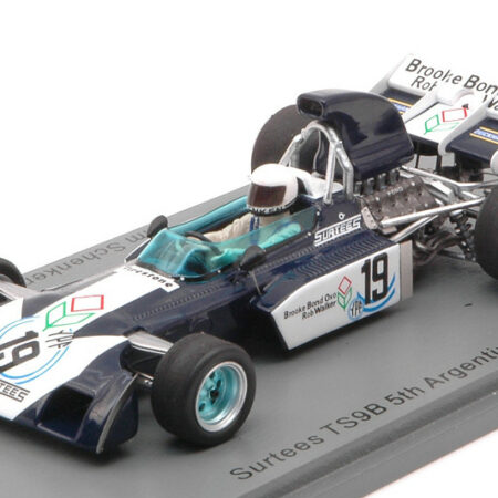 Spark Model SURTEES TS9B TIM SCHENKEN 1972 N.19 5th  ARGENTINIAN GP 1:43