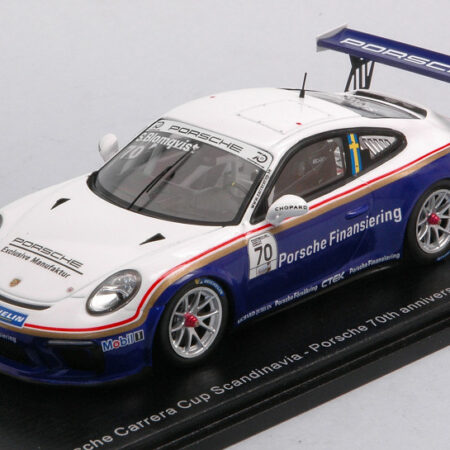 Spark Model PORSCHE N.70 CARRERA CUP SCANDINAVIA 2018 STIG BLOMQVIST 1:43