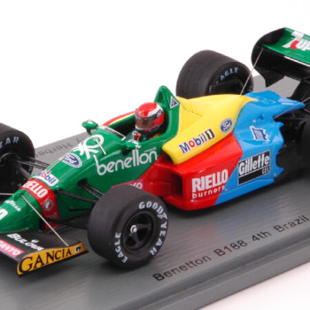 Spark Model BENETTON B188 J.HERBERT 1989 N.20 4th BRAZIL GP 1:43