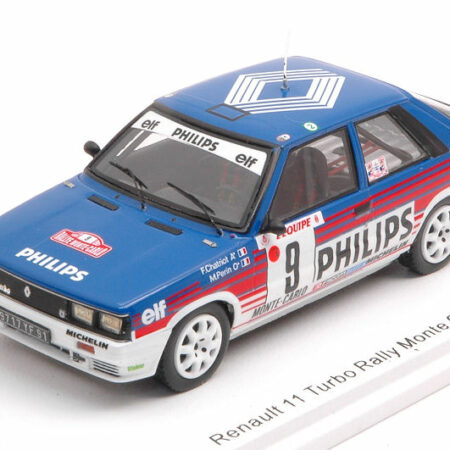 Spark Model RENAULT 11 TURBO N.8 RALLY MONTE CARLO 1987 CHATRIOT-PERIN 1:43