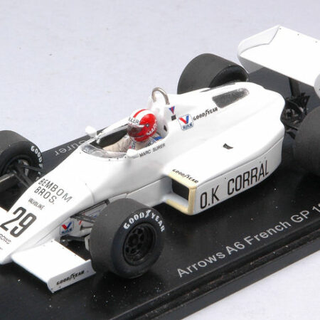 Spark Model ARROWS A6 MARC SURER 1983 N.29 FRENCH GP 1:43