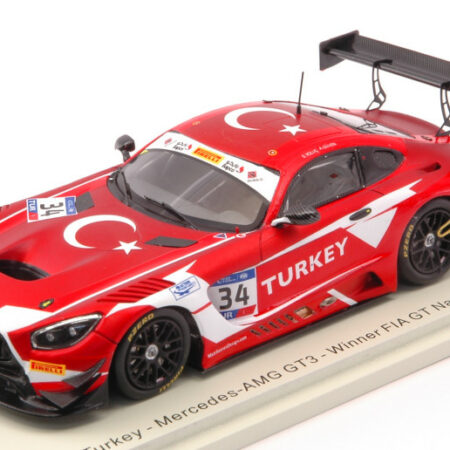 Spark Model MERCEDES GT3 N.34 WINNER FIA GT BAHRAIN 2018 YOLUC-GUVEN 1:43