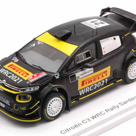 Spark Model CITROEN C3 RALLY SARDEGNA PIRELLI TEST 2020 P.SOLBERG-A.MIKKELSEN 1:43