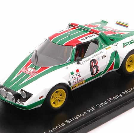 Spark Model LANCIA STRATOS HF N.6 2nd MONTE CARLO 1976 WALDEGARD-THORSZELIUS 1:43