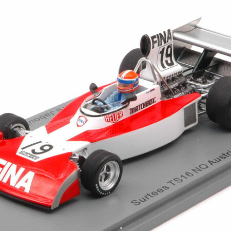 Spark Model SURTEES TS16 JEAN PIERRE JABOUILLE 1974 N.19 NQ AUSTRIAN GP 1:43