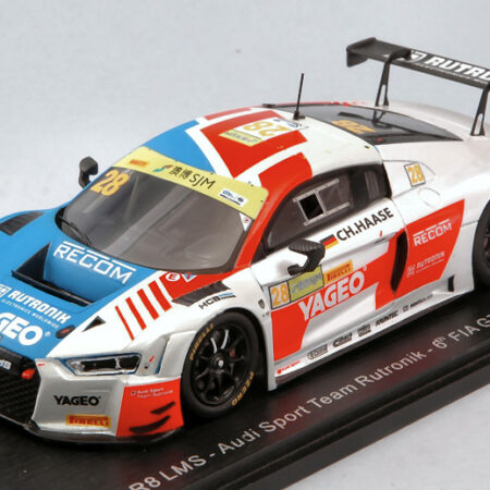 Spark Model AUDI R8 LMS N.28 FIA GT WORLD CUP MACAU 2018 C.HAASE 1:43