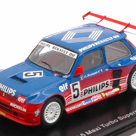 Spark Model RENAULT 5 MAXI TURBO SUPERPRODUCTION N.5 1987 JEAN LOUIS BOUSQUET 1:43