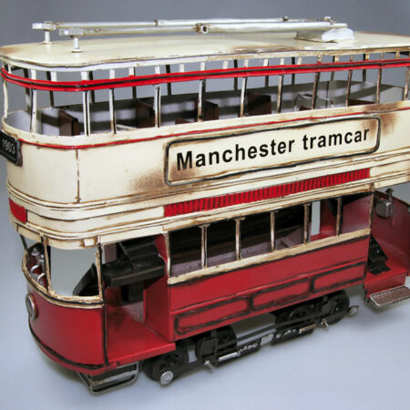 Timplate Gift's MANCHESTER TRAMCAR RED & YELLOW 1903 cm 35