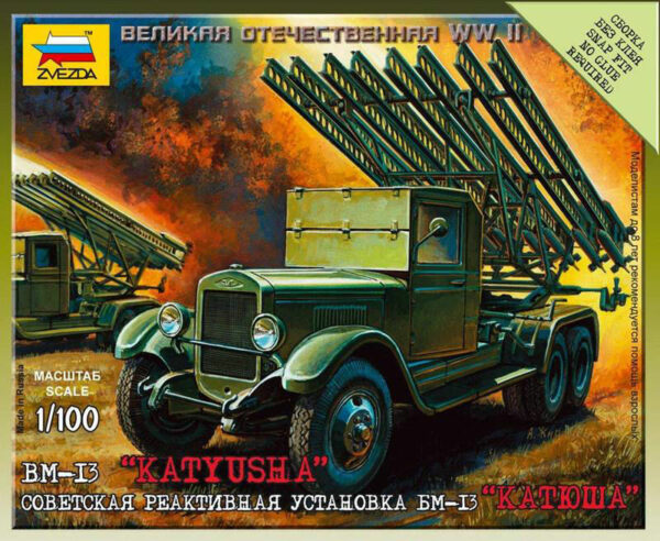 Zvezda KATJUSHA SOVIET ROCKET LAUNCHER KIT 1:100