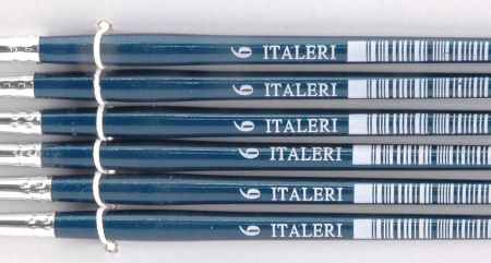 Italeri PENNELLO SINTETICO PIATTO 6 Pz.6