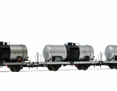 Rivarossi FS 3-UNIT PACK 2-AXLES TANK WAGONS BIG TANK EP.IV-V 1:87