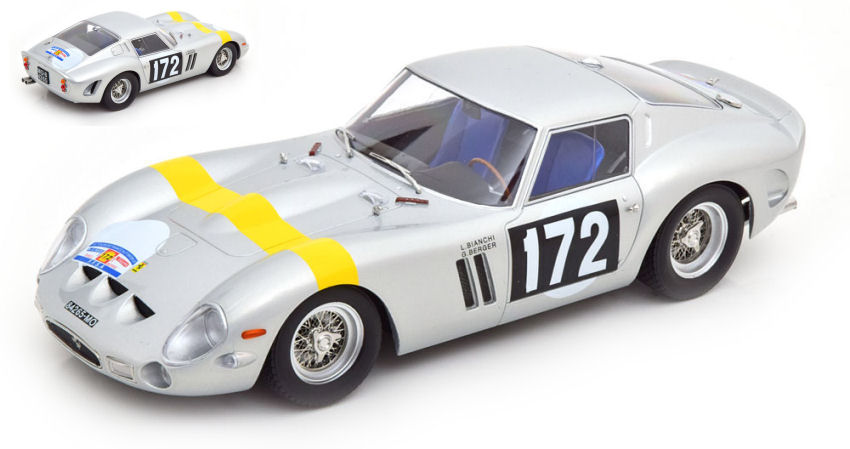 KK Scale FERRARI 250 GTO 1962 N.172 WINNER T.DE FRANCE 1964 BIANCHI-BERGER 1:18