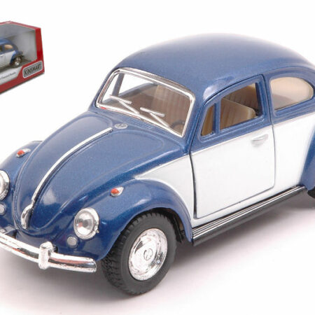 Kinsmart VW CLASSICAL BEETLE 1967 BLUE/WHITE cm 12 BOX