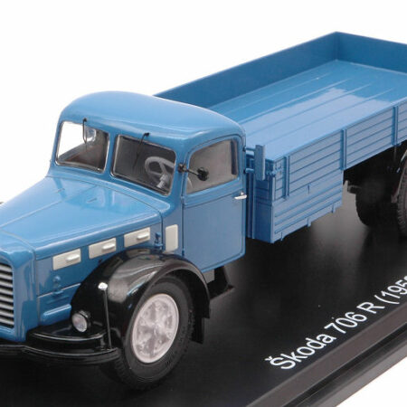 Premium Classixxs SKODA 706 R FLATBED PLATFORM TRAILER BLUE/BLACK 1:43