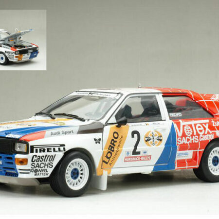 SunStar AUDI QUATTRO A1 N.2 WINNER RALLY HUNSRUECK 1984 H.DEMUTH-W.LUX 1:18