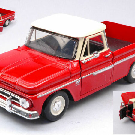 MotorMax CHEVROLET C10 FLETSIDE PICK-UP 1966 RED 1:24