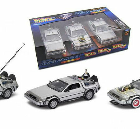 Welly DE LOREAN "BACK TO THE FUTURE" GIFT BOX PART I+II+III 1:24