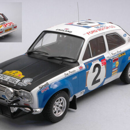 Ixo Model FORD ESCORT MKI RS 1600 N.2 SAFARI RALLY 1973 CLARK/PORTER 1:18