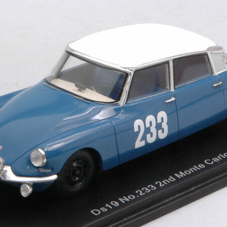 Spark Model CITROEN DS19 N.233 2nd MONTE CARLO 1963 P.TOIVONEN-A.JARVI 1:43