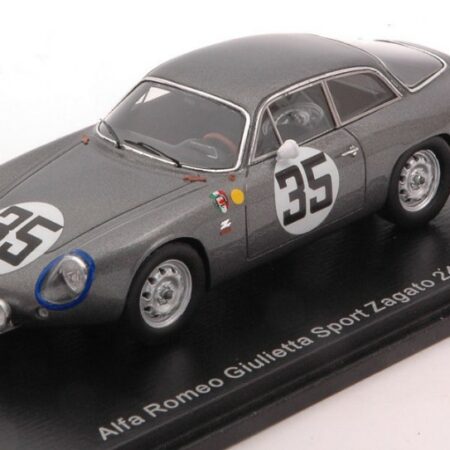 Spark Model ALFA ROMEO GIULIETTA SPORT ZAGATO N.35 LM 1963 G.BISCALDI-"KIM" 1:43