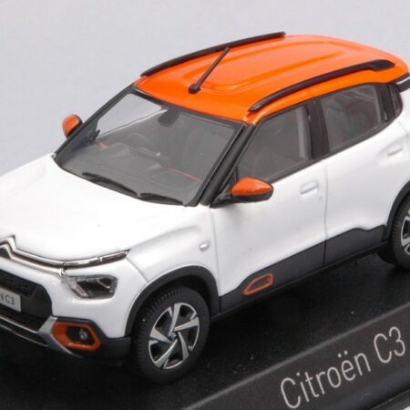 Norev CITROEN C3 (INDIAN MARKET) 2021 WHITE & ORANGE ROOF 1:43