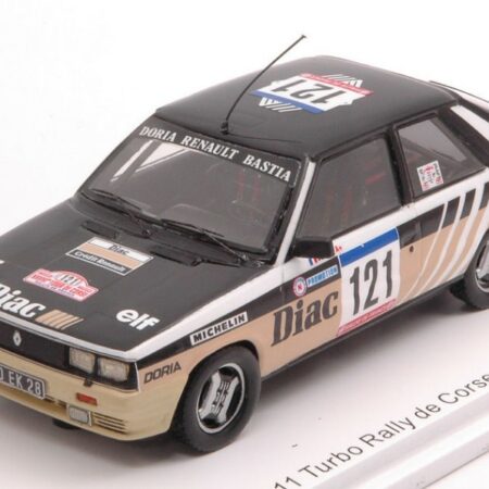 Spark Model RENAULT 11 TURBO N.121 TDC RALLY FRANCE 1984 J.P.DERIU-J.MARIANI 1:43