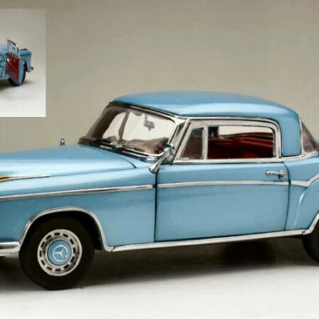 SunStar MERCEDES 220 SE COUPE' (W128) METALLIC LIGHT BLUE 1:18