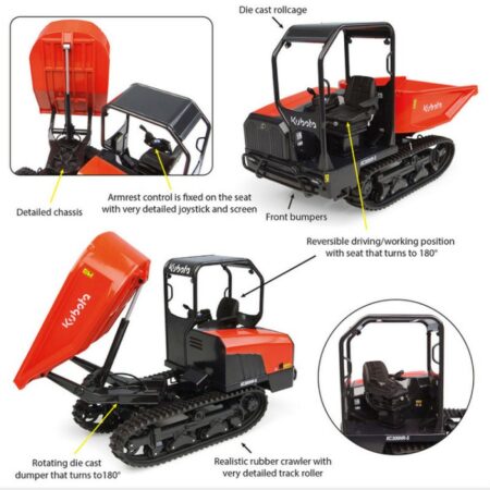 Universal Hobbies MINI DUMPER CINGOLATO KUBOTA KC300HR-5 1:24