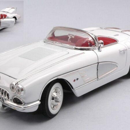 MotorMax CHEVROLET CORVETTE 1958 WHITE 1:18