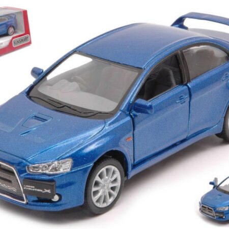 Kinsmart MITSUBISHI LANCER EVO X 2008 BLUE cm 12 BOX