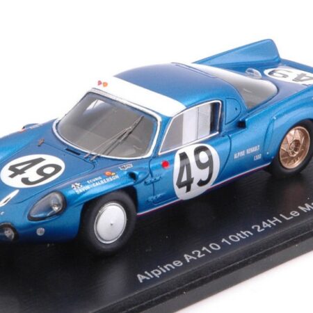 Spark Model ALPINE A210 N.49 10th LM 1967 A.DE CORTANZE-A.LE GUELLEC 1:43