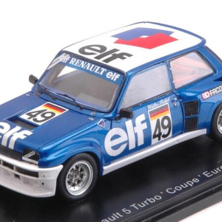 Spark Model RENAULT 5 TURBO N.49 EUROCUP 1981 WALTER ROHRL 1:43