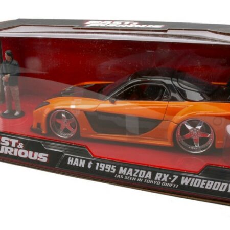 Jada Toys HAN 1995 MAZDA RX-7 ORANGE FAST & FURIOUS W/FIGURE 1:24