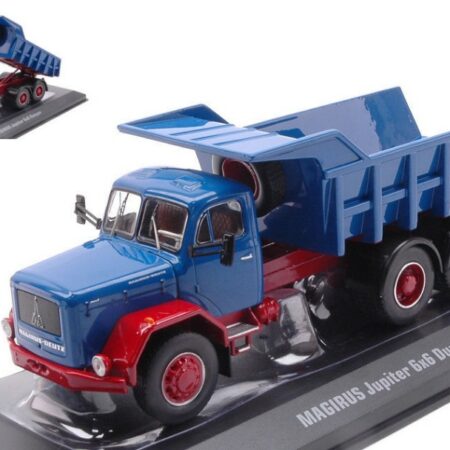 Ixo Model MAGIRUS JUPITER 6x6 BLUE/RED MULDENKIPPER 1:43