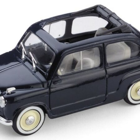 Brumm FIAT 600 CONVERTIBILE APERTA 1956 BLEU SCURO 1:43