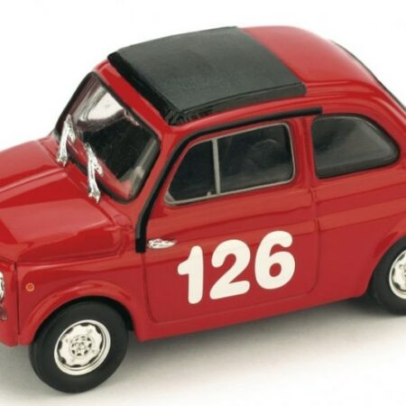 Brumm FIAT 595 ABARTH N.126 1st PREMIO CAMPAGNANO VALLELUNGA 1965 R.PINTO 1:43