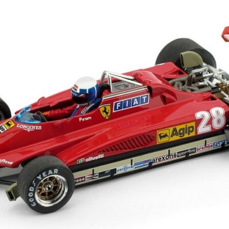 Brumm FERRARI 126 C2 D.PIRONI 1982 WINNER SAN MARINO GP N.28 W/PILOTE 1:43