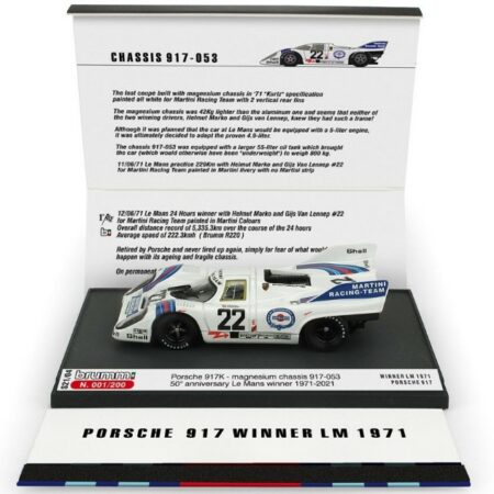 Brumm PORSCHE 917K MARTINI N.22 WINNER LM 1971 MARKO-VAN LENNEP 1:43