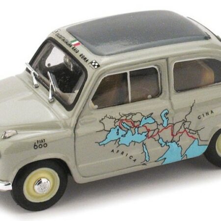 Brumm FIAT 600 RAID CALCUTTA-ROMA 1955 Km 13260 MARTIGNONI-RABEZZANA 1:43