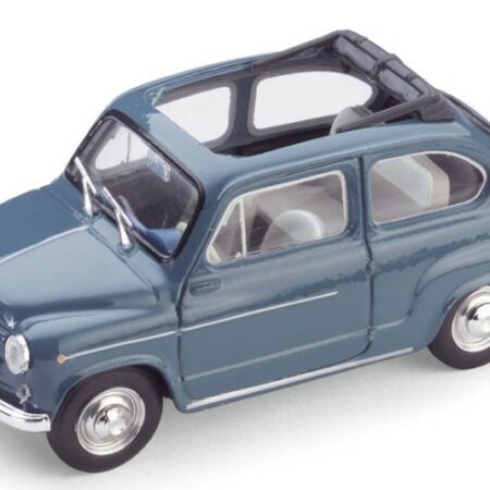 Brumm FIAT 600 D BERLINA 1960 TRASFORMABILE APERTA BLEU 404 1:43