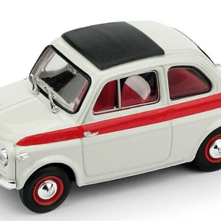 Brumm FIAT 500 1959 TETTO APRIBILE SPORT 2a SERIE CHIUSA BIANCO/ROSSO 1:43