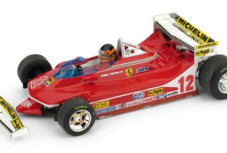 Brumm FERRARI 312 T4 G.VILLENEUVE 1979 N.12 PROVE USA OVEST GP W/PILOTE 1:43