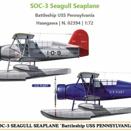 Hasegawa SOC.3 SEAGULL SEAPLANE USS PENNSYLVANIA (2in1) KIT 1:72