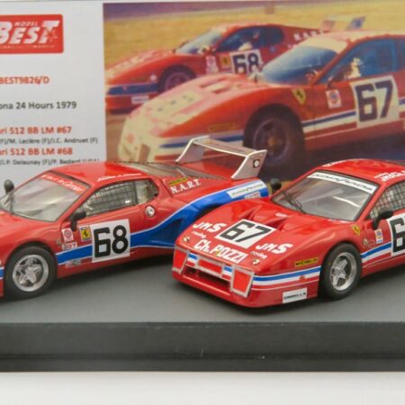 Best Model FERRARI 512 BB LM N.67+68 24 H DAYTONA 1979 Ed.Lim.PCS 78 1:43