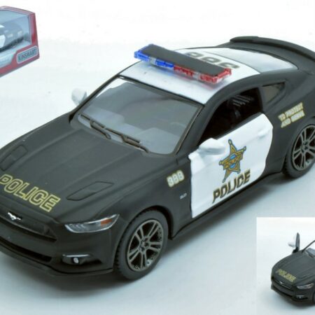 Kinsmart FORD MUSTANG GT POLICE 2015 BLACK/WHITE BOX cm 12