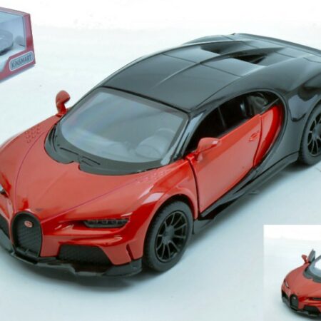 Kinsmart BUGATTI CHIRON SUPERSPORT RED/BLACK cm 11 1:32 BOX