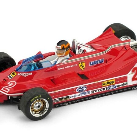 Brumm FERRARI 312 T5 GILLES VILLENEUVE 1980 N.2 BRAZIL GP + PILOTE 1:43