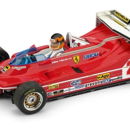 Brumm FERRARI 312 T5 G.VILLENEUVE 1980 N.2 5th MONACO GP + PILOTE 1:43