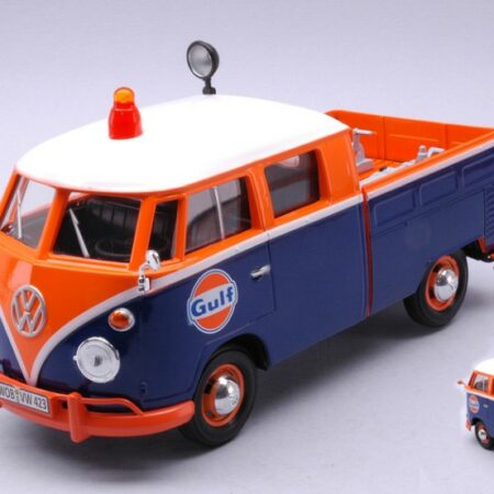 MotorMax VW TYPE 2 T1 SERVICE PICK UP GULF BLUE/ORANGE 1:24