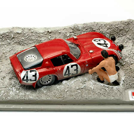 Best Model ALFA ROMEO TZ2 N.43 LM 1965 ZECCOLI-ROSINSKI DIORAMA 1:43